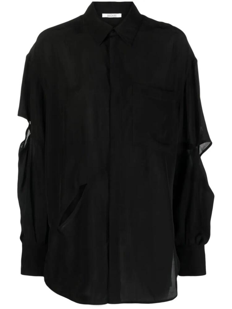 Gauchère ripped-detail shirt - Black Cover