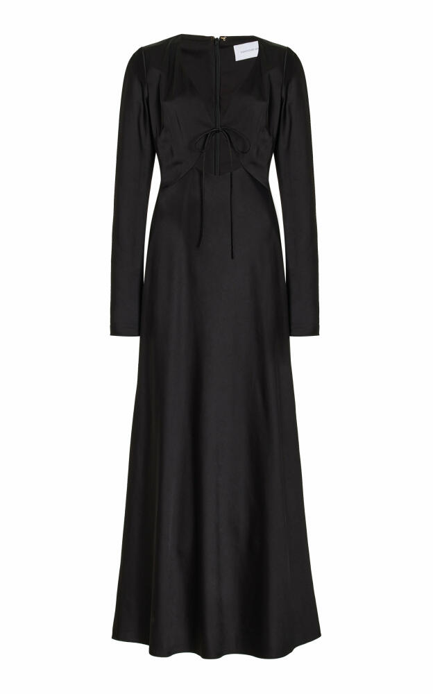 Significant Other - Danika Tie-Detailed Crepe Maxi Dress - Black Cover