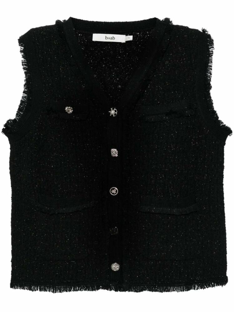 b+ab button-up vest cardigan - Black Cover