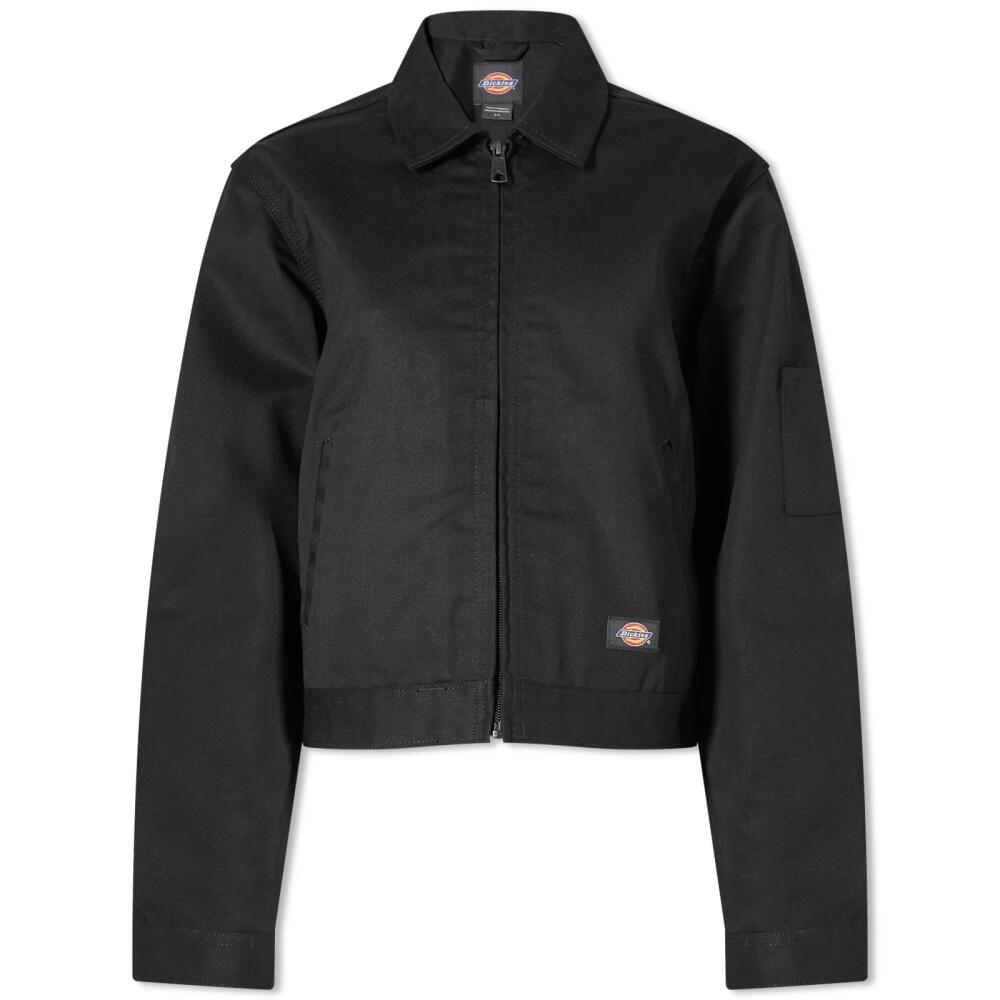 Dickies Women's Unlined Cropped Eisenhower Jacket in Black Cover