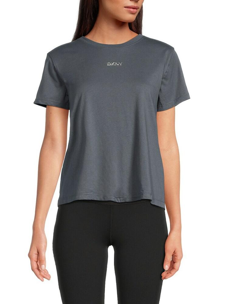 DKNY Sport Women's Logo Tee - Turbulence Cover