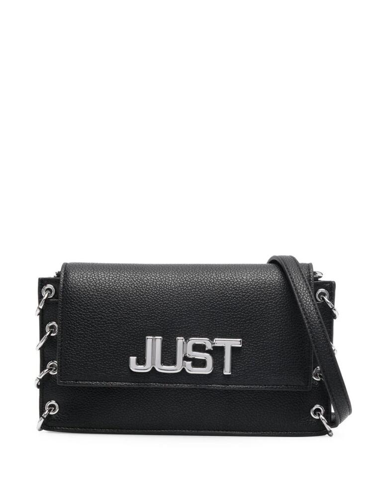 Just Cavalli logo plaque cross body bag - Black Cover