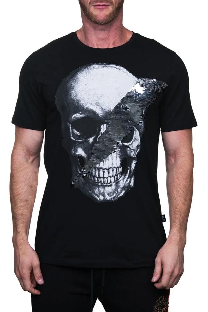 Maceoo Skull Disco Graphic Crew T-Shirt in Black Cover