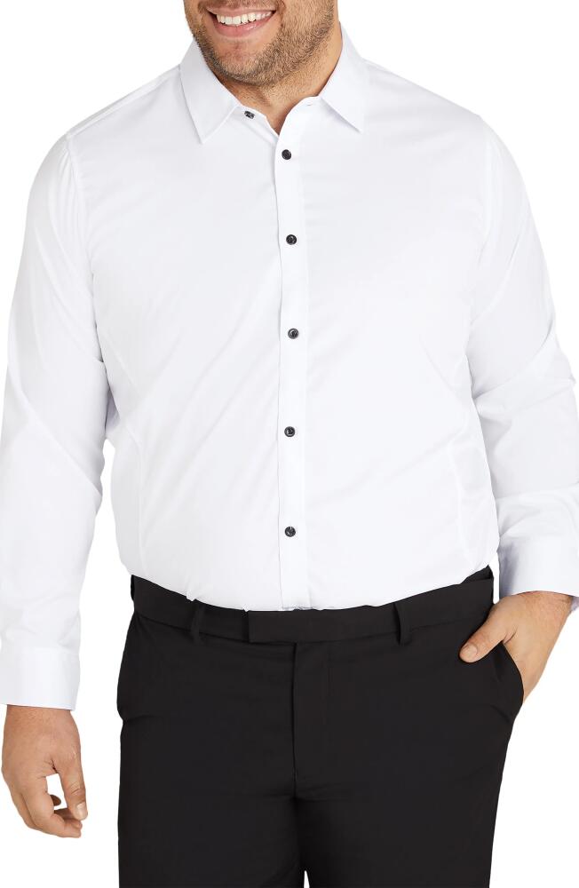 Johnny Bigg Linton Regular Fit Stretch Cotton Button-Up Shirt in White Cover