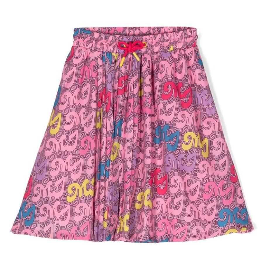 Little Marc Jacobs Girls Monogram Pleated Skirt Cover