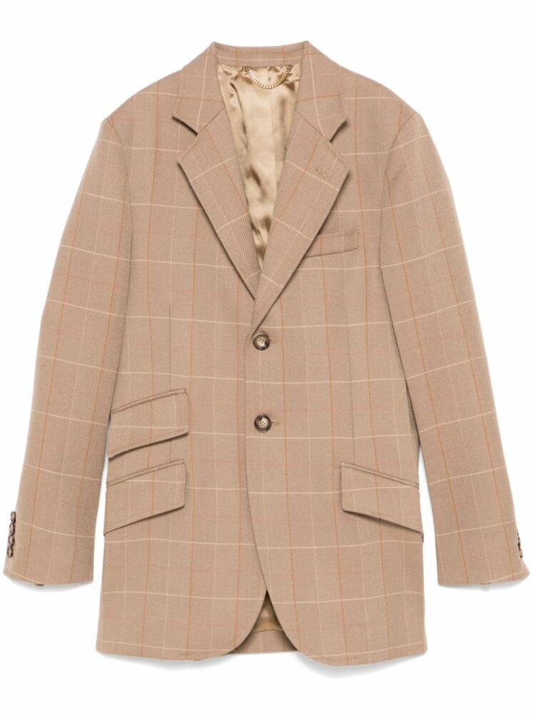 Victoria Beckham checked blazer - Neutrals Cover