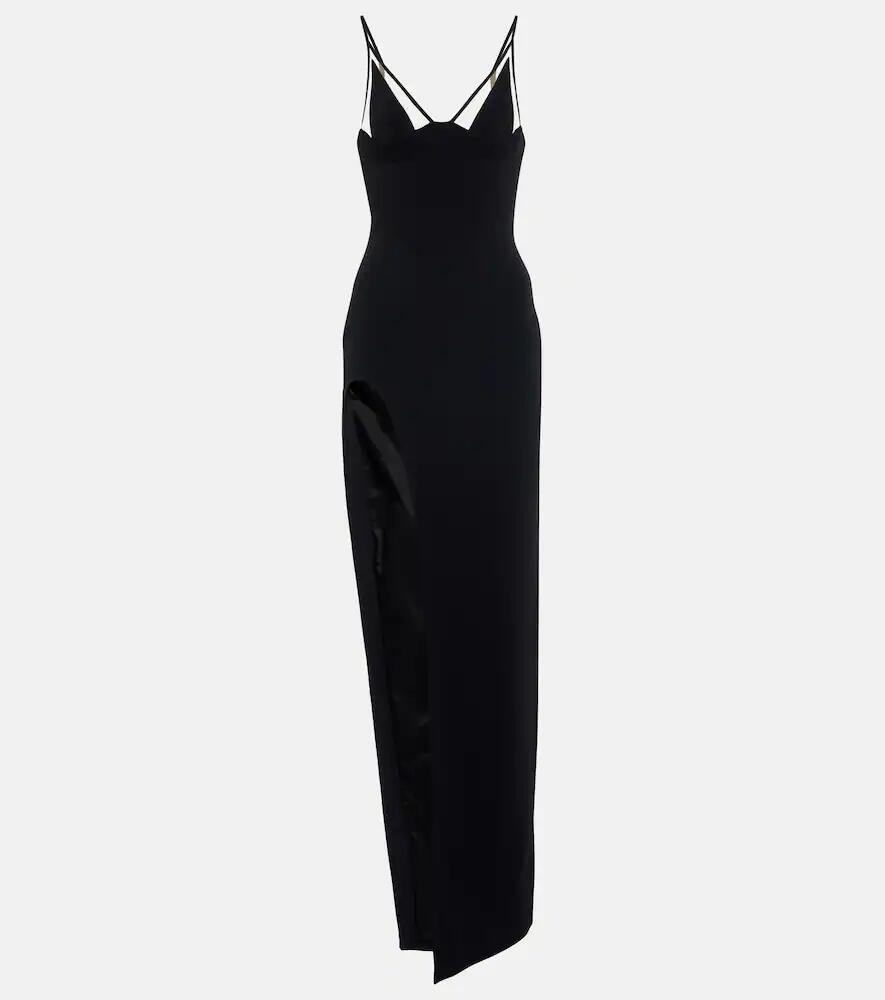 David Koma Mesh-paneled gown Cover