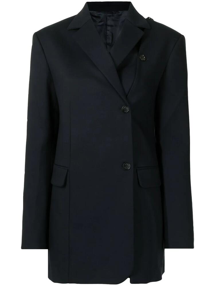 Rokh off-centre buttoned blazer - Blue Cover