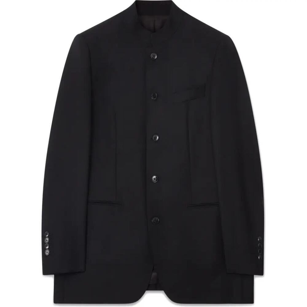 BLK DNM 67 Wool Blazer in Black Wool Mohair Cover