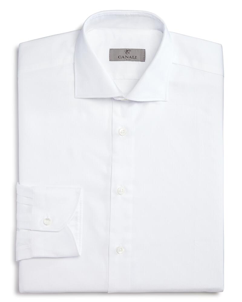 Canali Solid Regular Fit Dress Shirt Cover