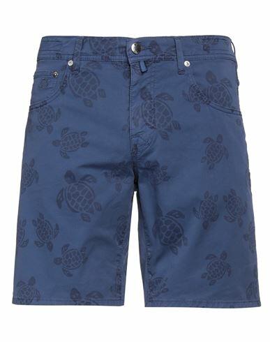 Vilebrequin Man Shorts & Bermuda Shorts Navy blue Cotton, Elastane Cover