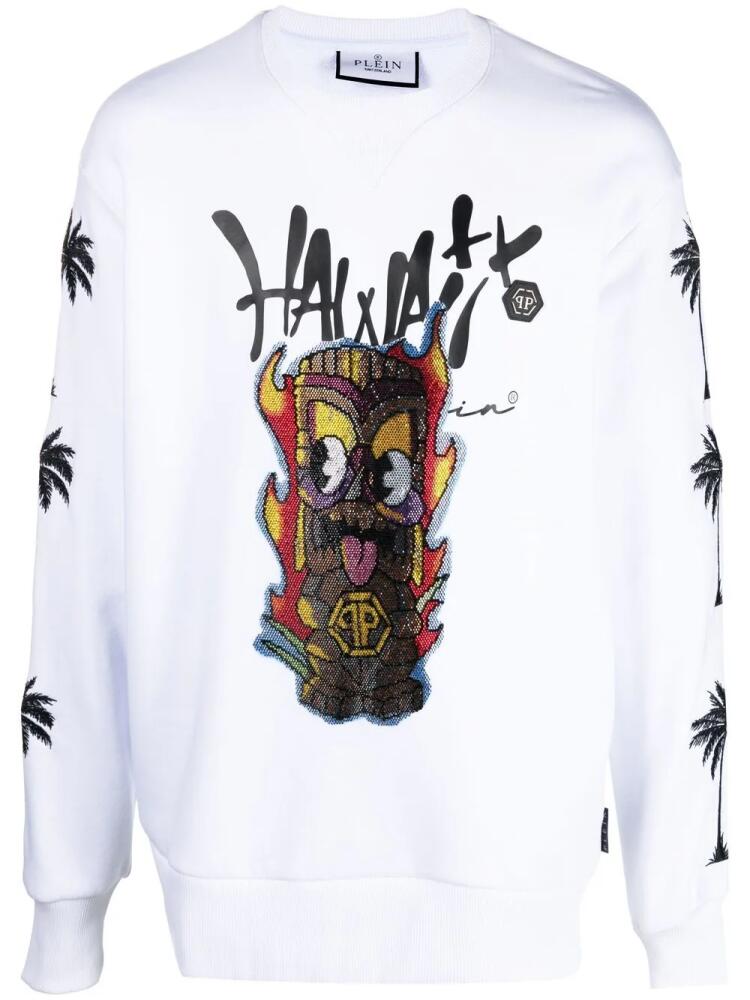 Philipp Plein Hawaii-print sweatshirt - White Cover