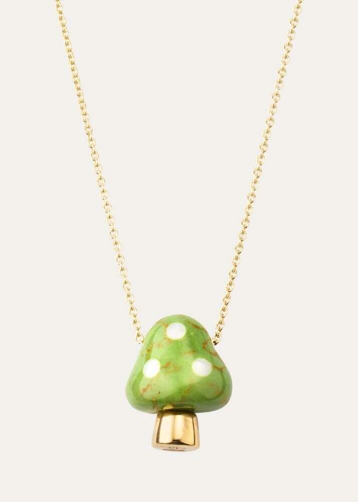 Aliita Amanita Turquoise Pendant Necklace in 9k Gold Cover