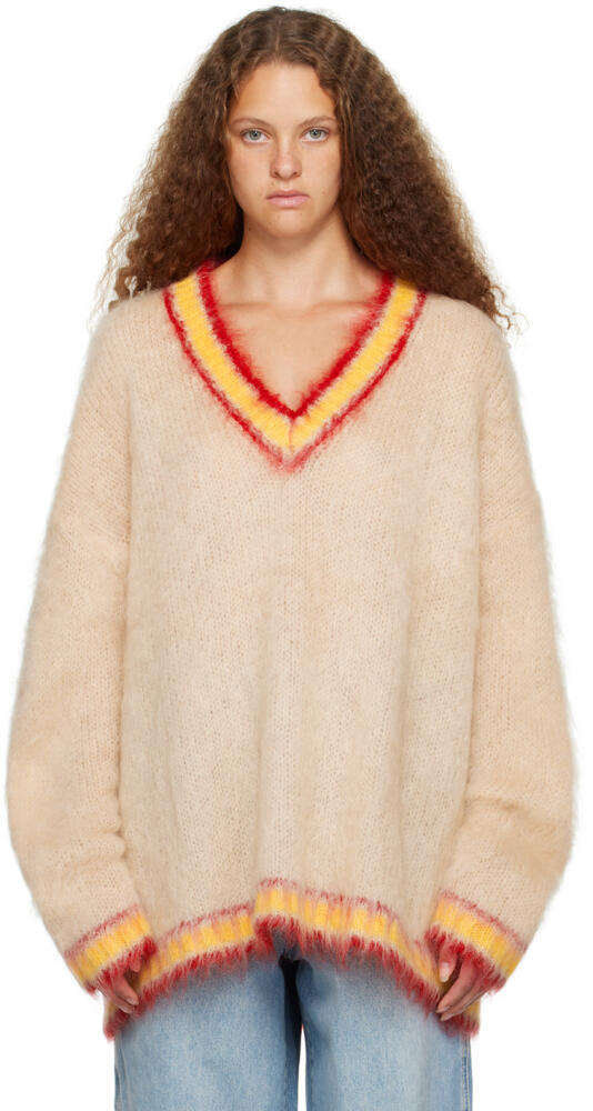 Marni Tan Striped Sweater Cover