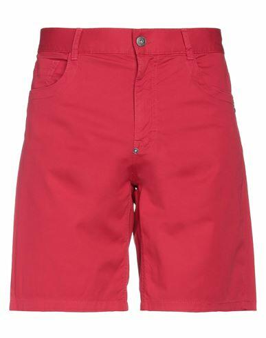 Bikkembergs Man Shorts & Bermuda Shorts Red Cotton, Linen, Elastane Cover