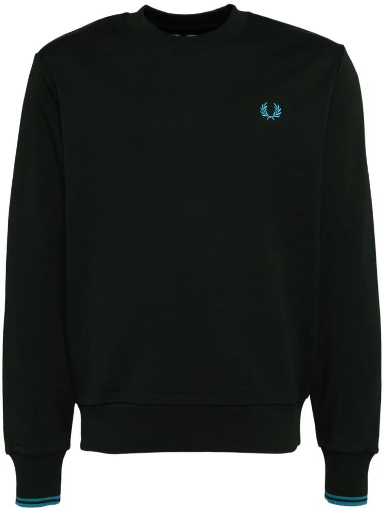 Fred Perry logo-embroidered cotton sweatshirt - Green Cover