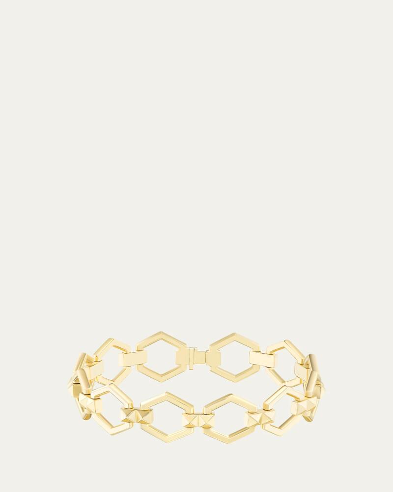 Harwell Godfrey 18K Yellow Gold Pyramid Stud Foundation Bracelet Cover