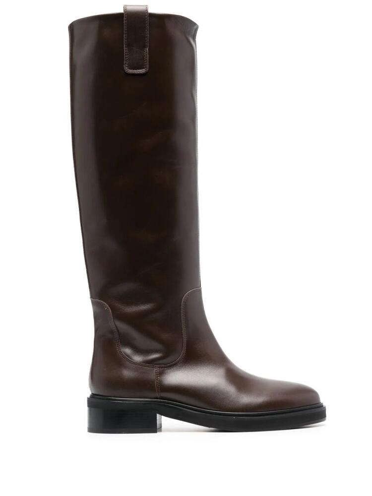 Aeyde knee-length leather boots - Brown Cover