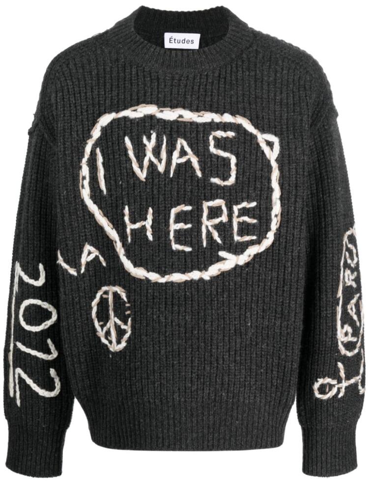 Etudes Regard Graffiti wool jumper - Grey Cover