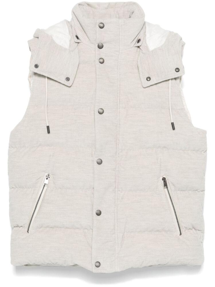 BOSS quilted corduroy gilet - Neutrals Cover