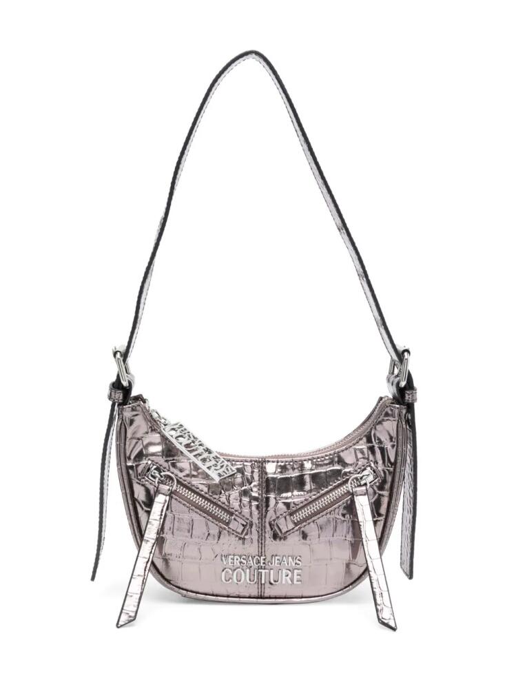 Versace Jeans Couture crocodile-embossed shoulder bag - Silver Cover