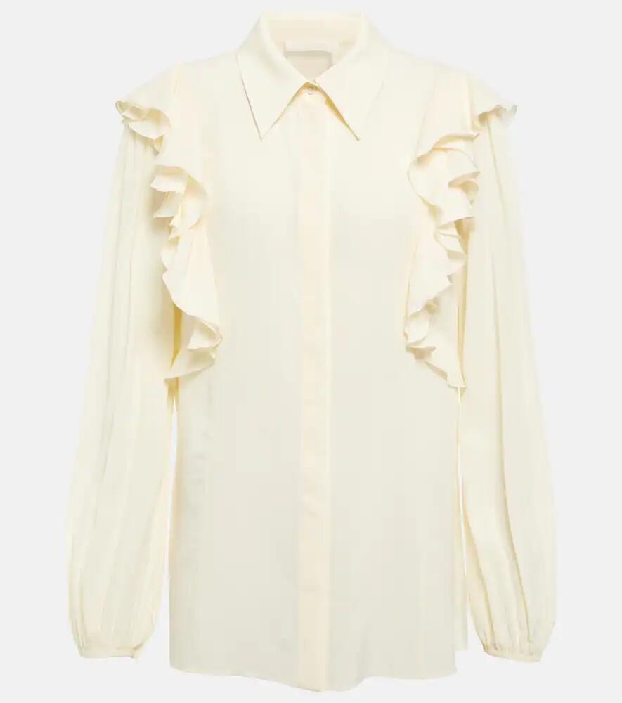 Chloé Ruffle-trimmed silk blouse Cover