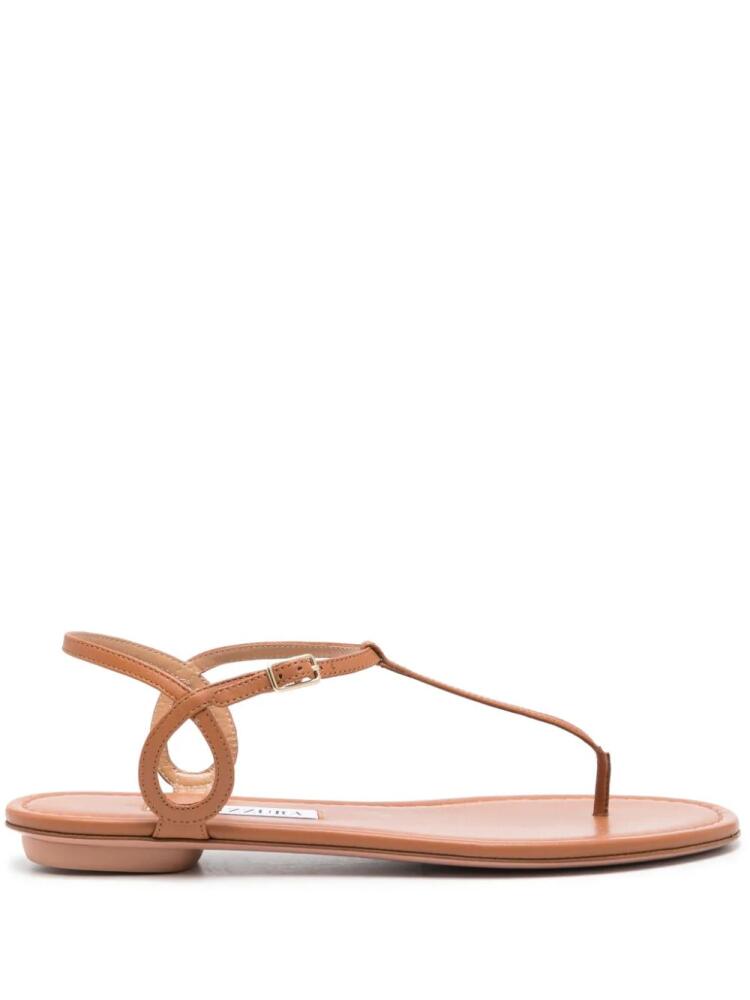 Aquazzura Almost Bare flat sandals - Brown Cover