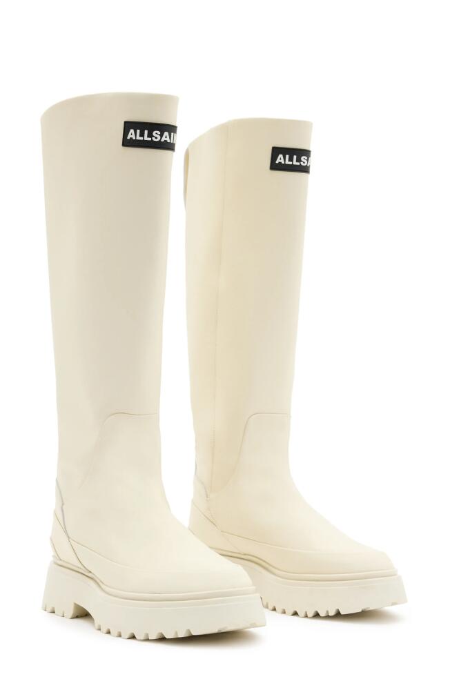 AllSaints Octavia Knee High Boot in Off White Cover