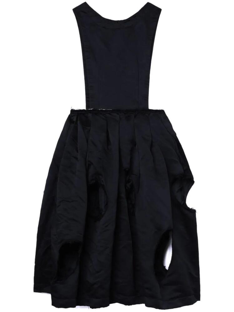 Black Comme Des Garçons sleeveless pleated midi dress Cover