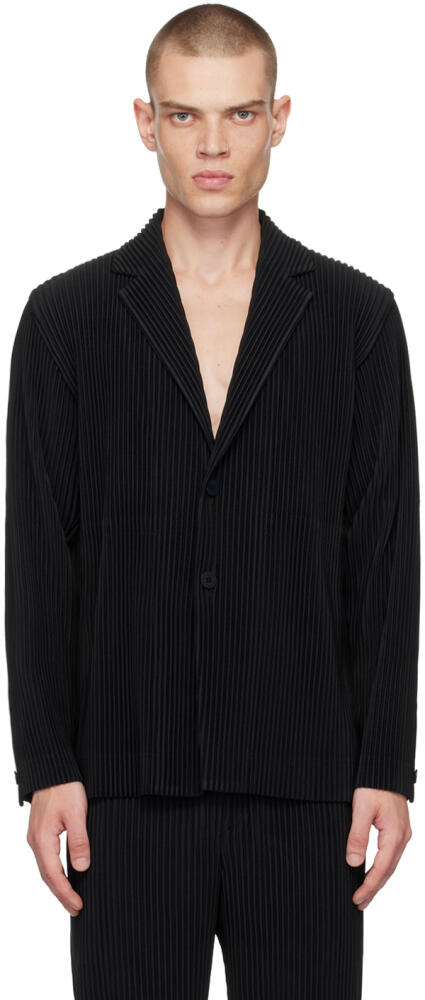 HOMME PLISSÉ ISSEY MIYAKE Black Tailored Pleats 1 Blazer Cover