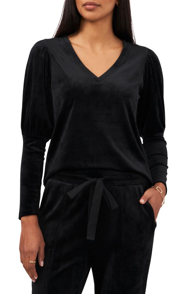 1.STATE Velvet V-Neck Top in Rich Black Cover