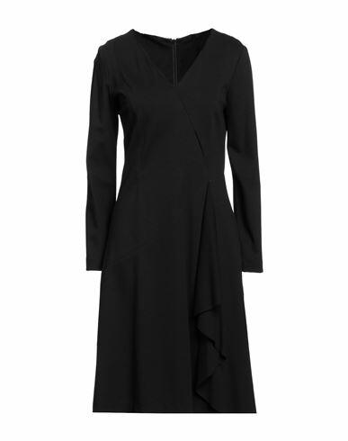 Seventy Sergio Tegon Woman Midi dress Black Viscose, Polyamide, Elastane Cover