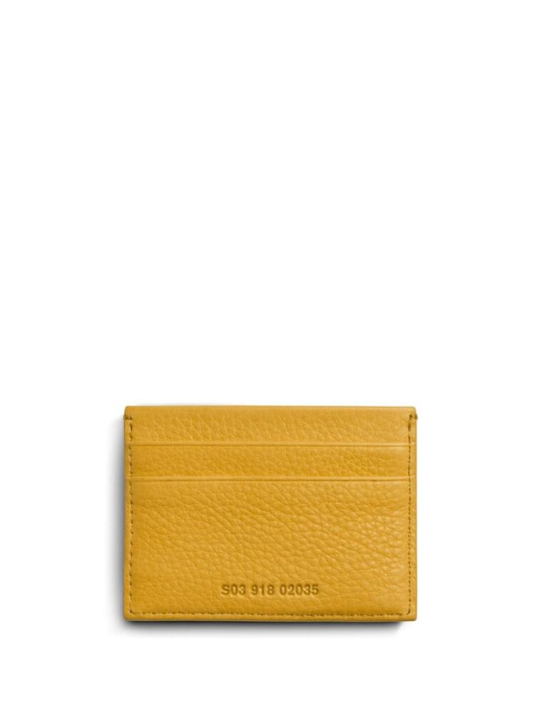 Shinola grained leather wallet - Yellow Cover