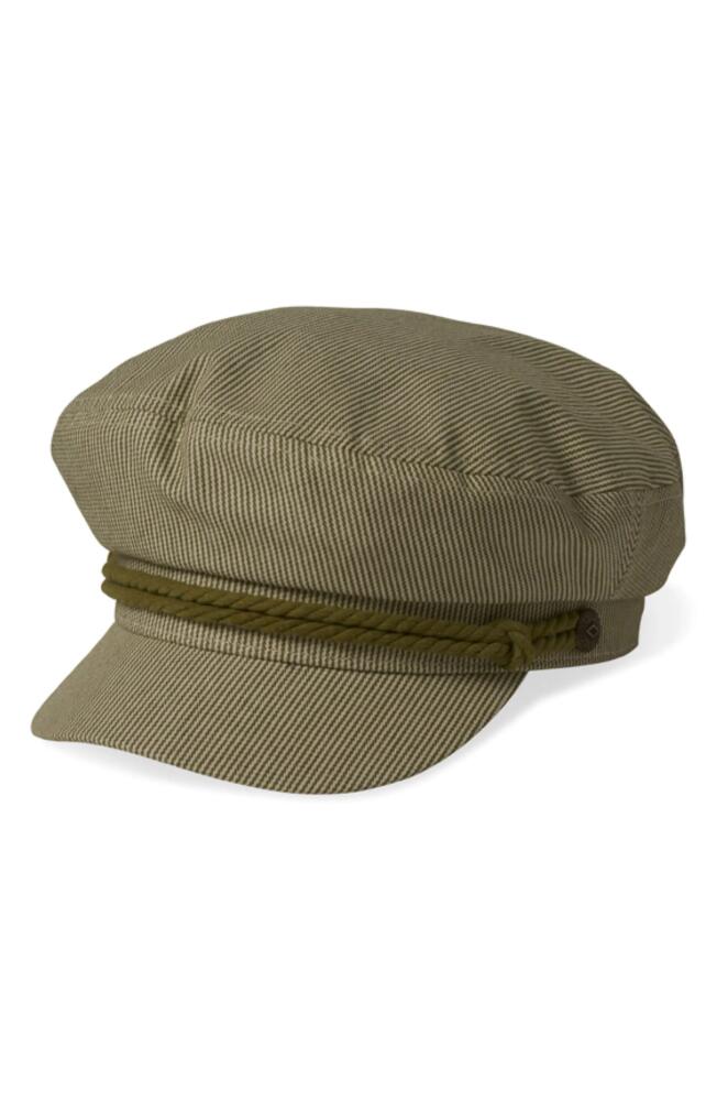 Brixton Fiddler Fisherman Cap in Sea Kelp/Oat Milk Cover