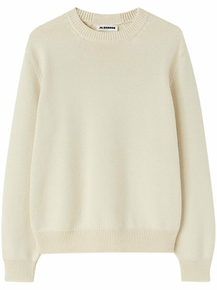 Jil Sander crew-neck cashmere-blend jumper - Neutrals Cover