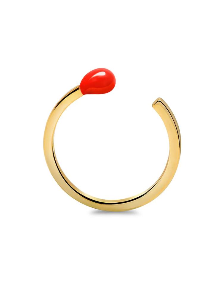 Gabi Rielle Women's Love & Protection Matchstick 14K Gold Vermeil Adjustable Ring/Size 5.5 Cover