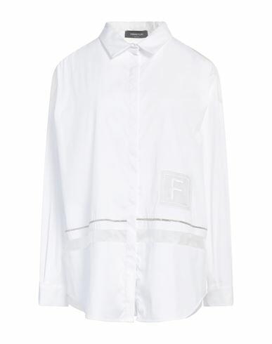 Fabiana Filippi Woman Shirt White Cotton, Polyamide, Elastane, Silk, Viscose Cover