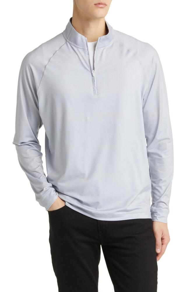 johnnie-O Gainey Quarter Zip Pullover in Seal Cover