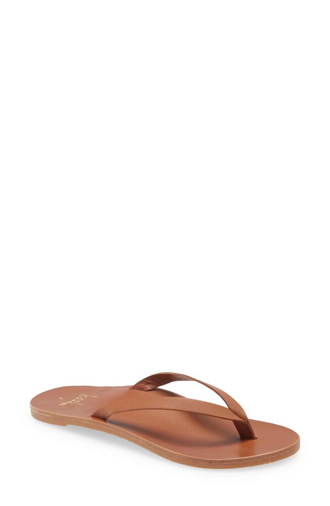 Beek Seabird Flip Flop in Tan/Tan Cover