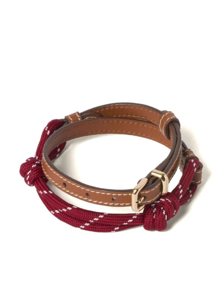 Miu Miu wrap-around leather bracelet - Brown Cover