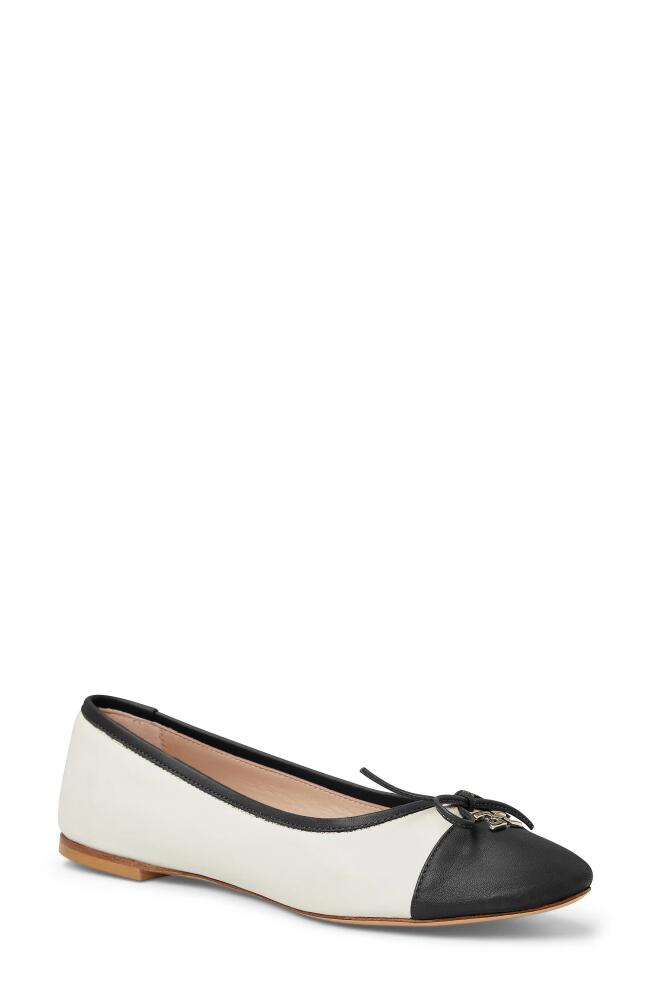 Bruno Magli Donatella Cap Toe Ballet Flat in Black/Cream Cover