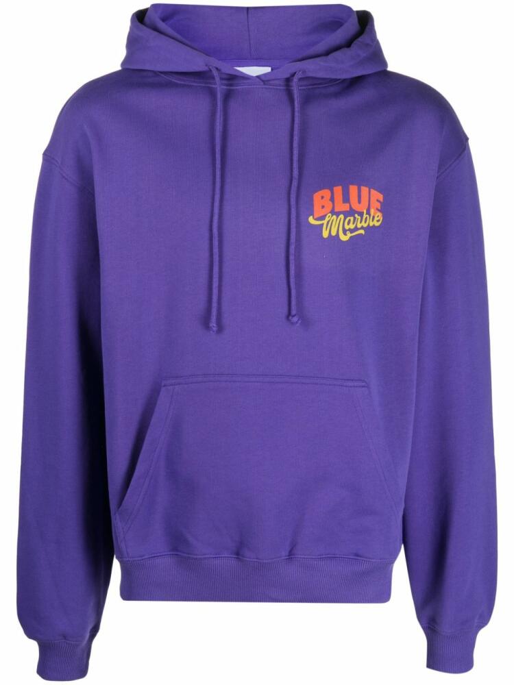 BLUEMARBLE logo-print cotton hoodie - Purple Cover