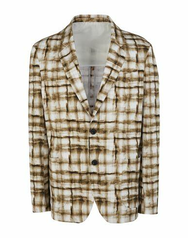 8 By Yoox Cotton Printed Oversize Single-brested Blazer Man Blazer Beige Cotton, Elastane Cover