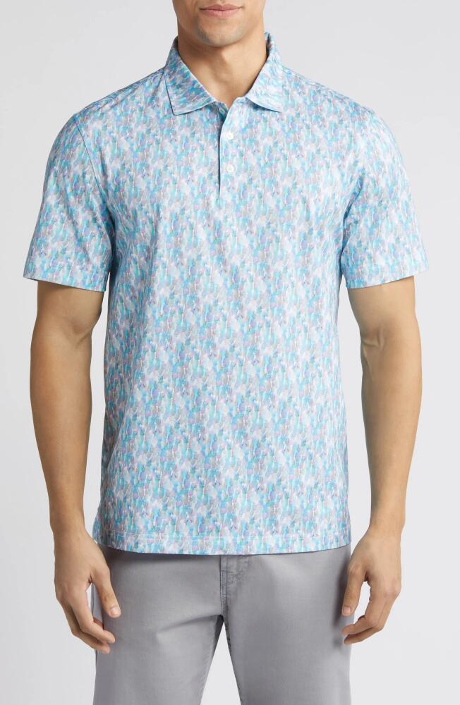 Bugatchi Victor OoohCotton Pineapple Print Polo in Azure Cover