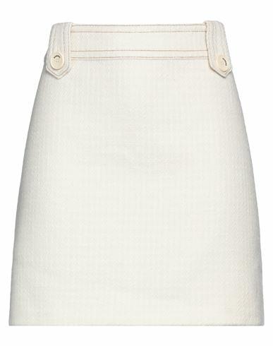 Sandro Woman Mini skirt Ivory Cotton, Wool, Polyamide, Polyester, Acrylic Cover