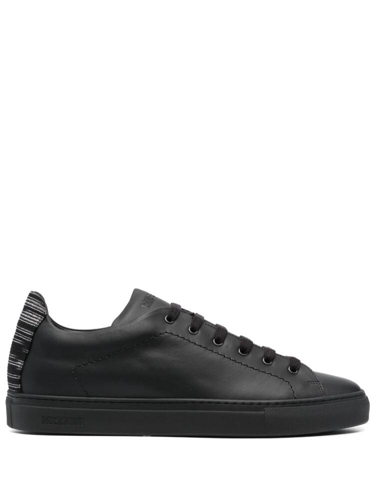 Missoni woven-heel counter leather sneakers - Black Cover