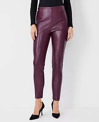 Ann Taylor The Petite Seamed Side Zip Legging in Faux Leather Cover