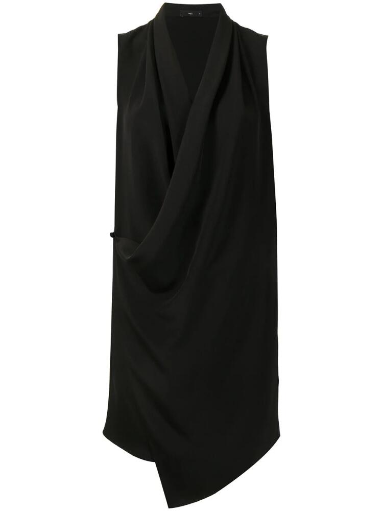 VOZ draped sleeveless mini dress - Black Cover