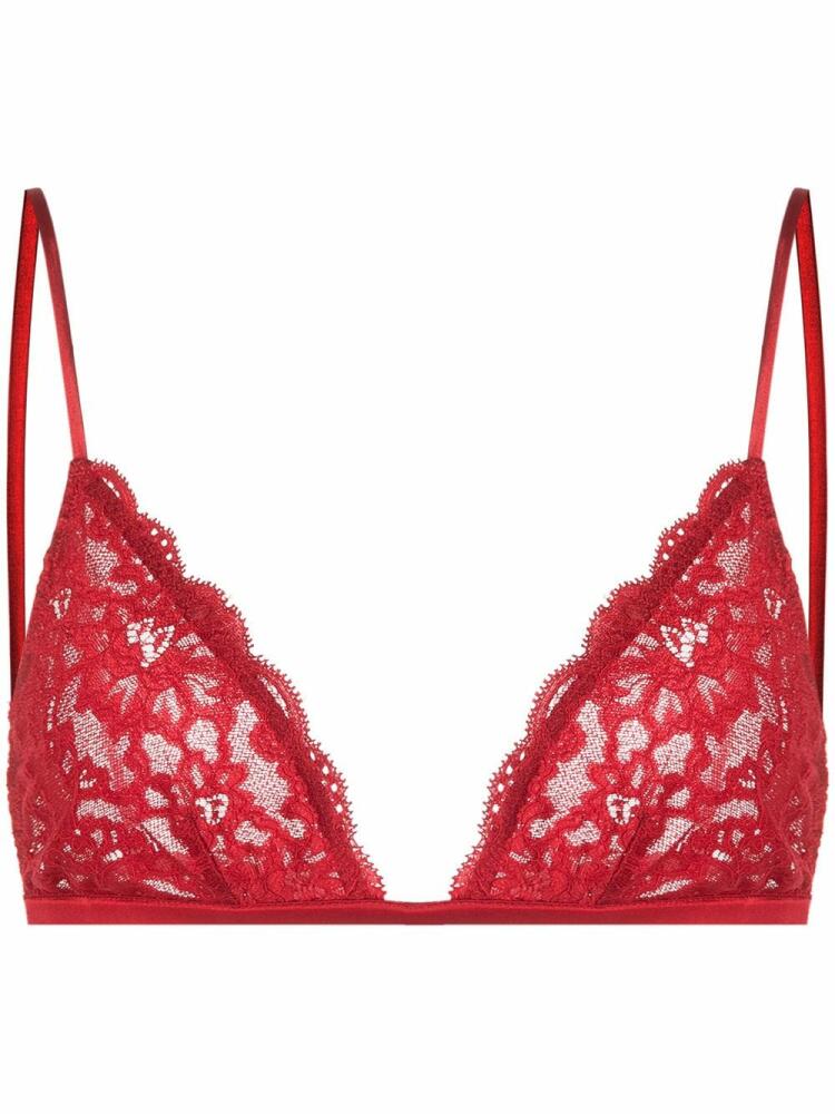 Fleur Du Mal charlotte-lace triangle bra - Red Cover