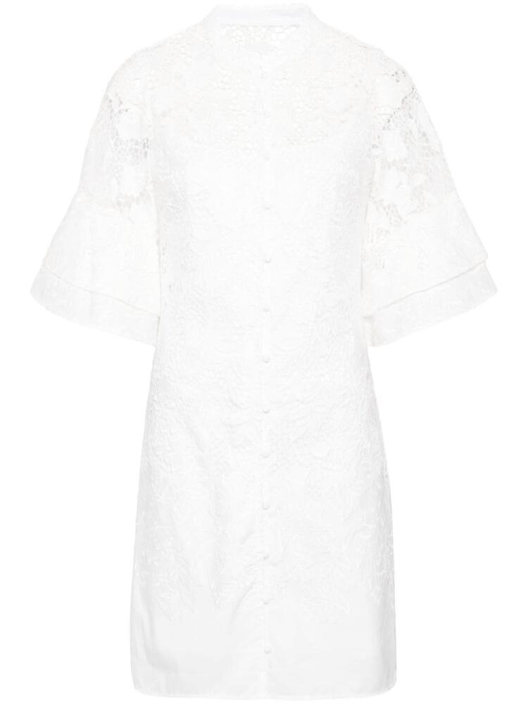 Marchesa Rosa Tiarella guipure-lace dress - White Cover